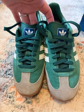 Adidas Samba OG Men’s Green & White Suede Retro Sneakers